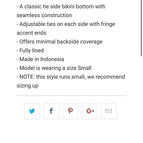 Nirvanic Swim Kaia Bikini Bottom in Plumeria Clay Women’s Size Large - Picture 3 of 6